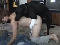 Petite bitch getting fucked and pounded by black dog